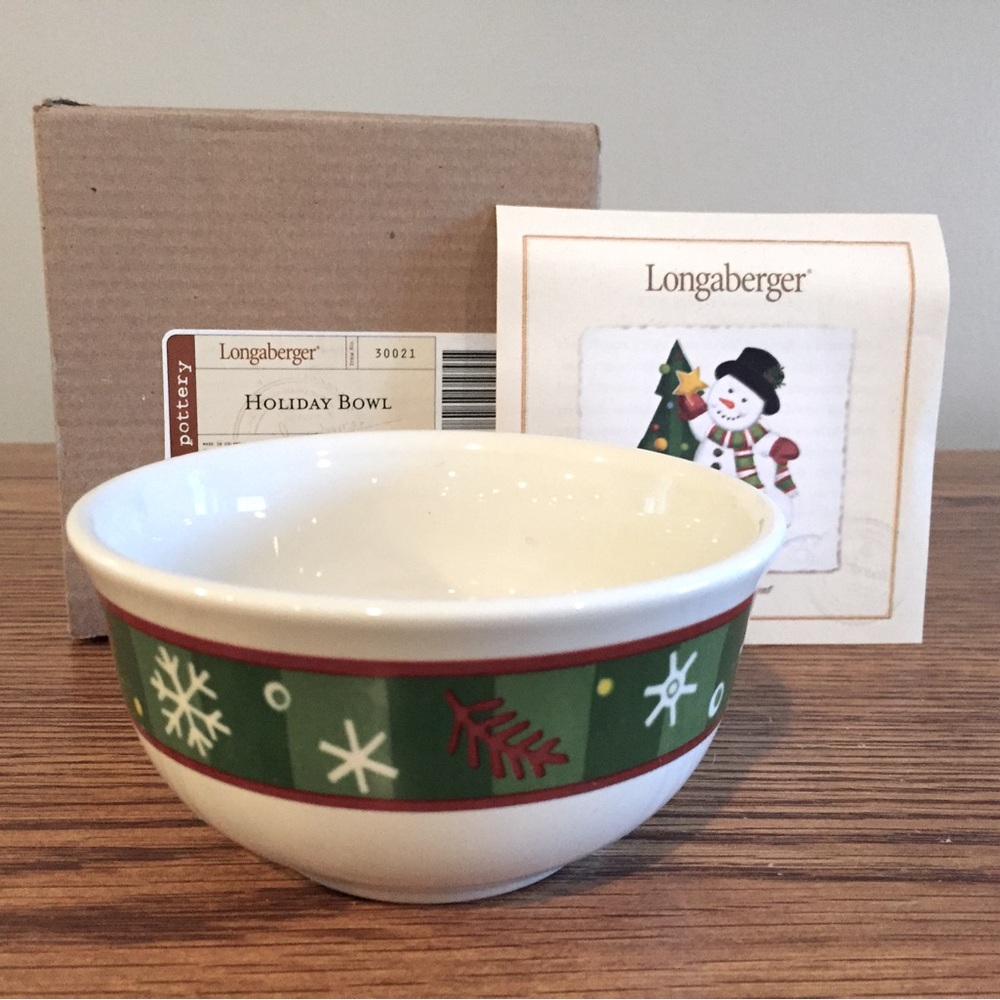 2004 Longaberger Holiday Dip Bowl